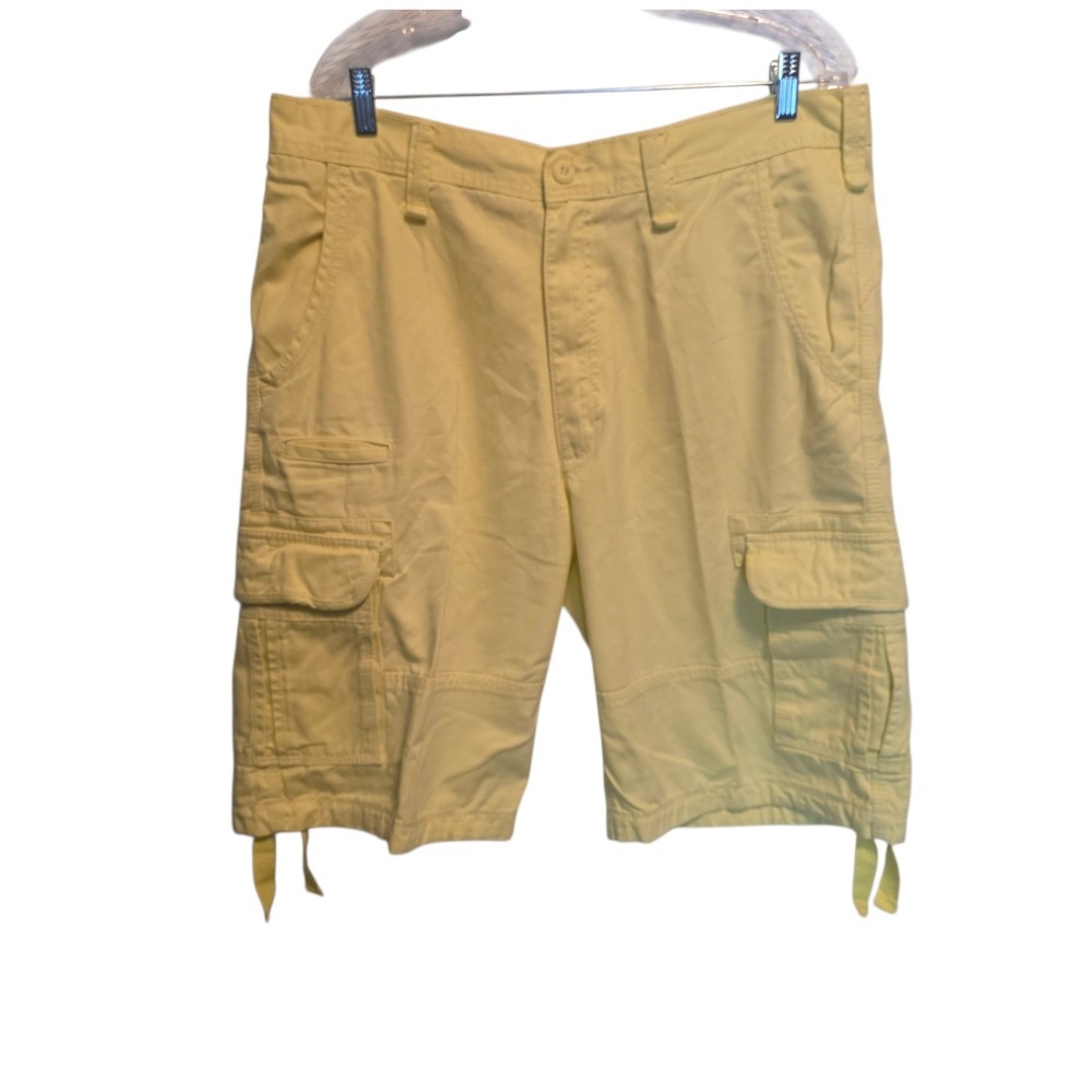 Jordan Craig Cargo Shorts Streetwear Urban Hiking Flap Pockets Yellow Mens 36